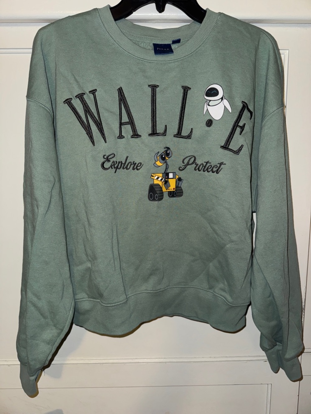Pixar WALL•E Graphic Sweatshirt - Sage Green Women Small